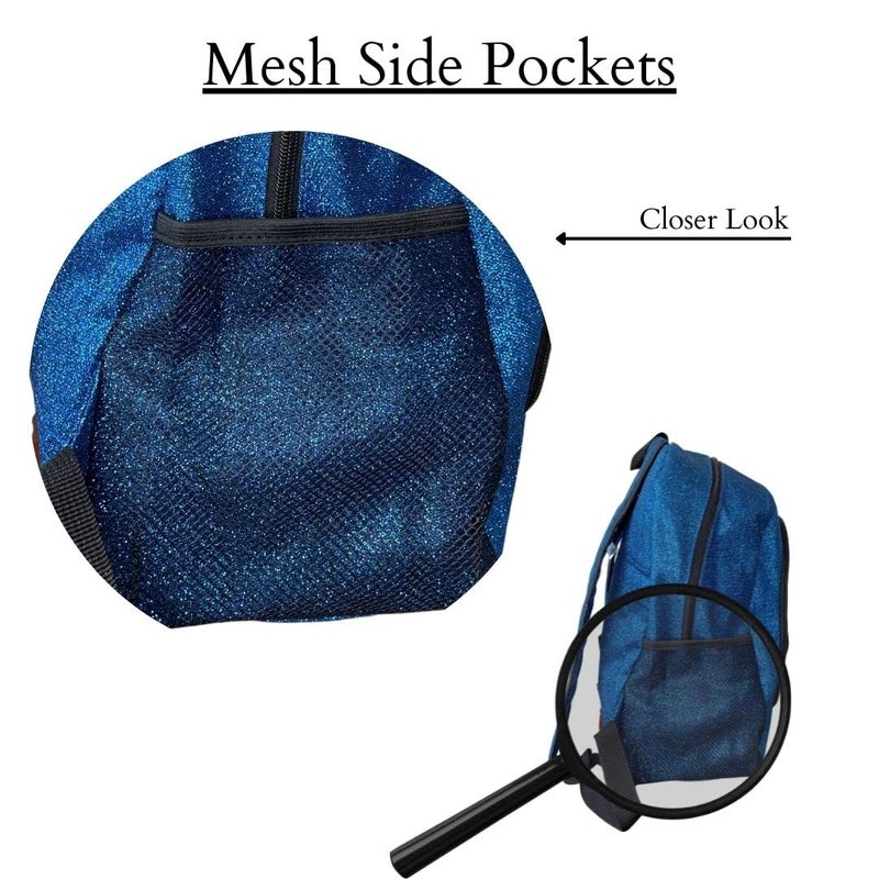 NGIL Canvas School Backpack (Glitter-Royal) - Image 4